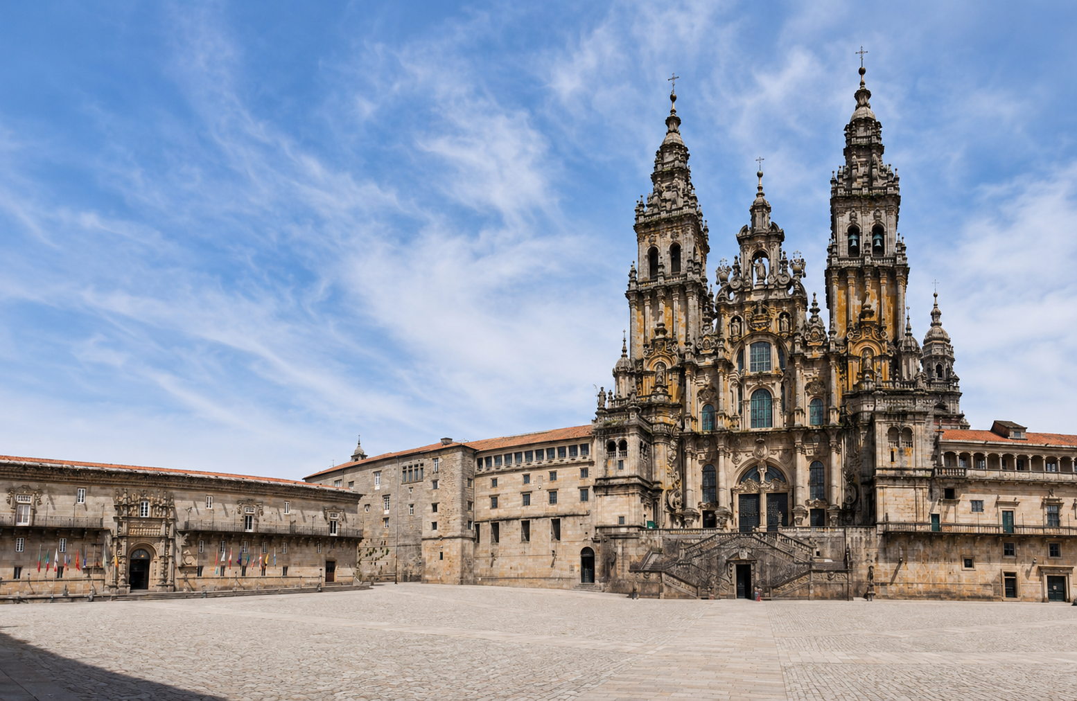 Catedral de Santiago de Compostela en la Plaza del Obradoiro